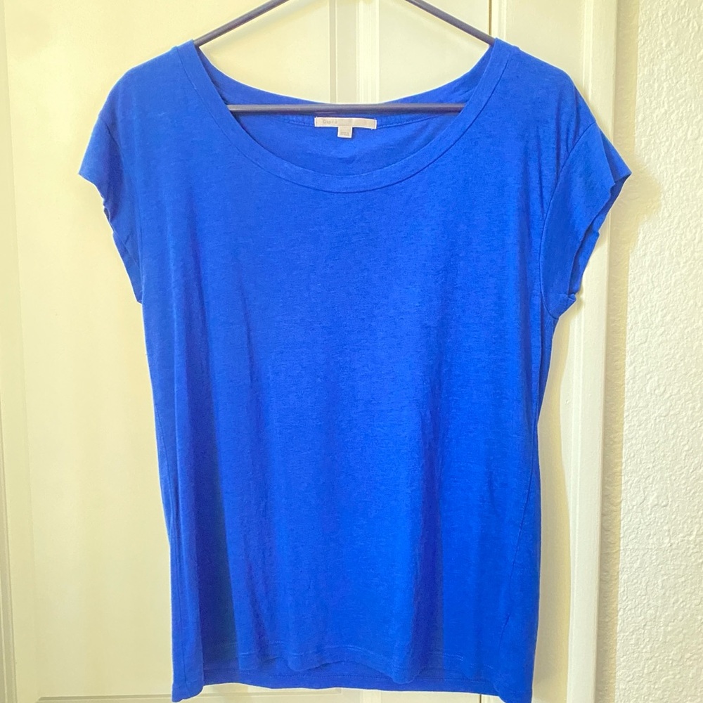 GAP open crew in active blue color, size S.